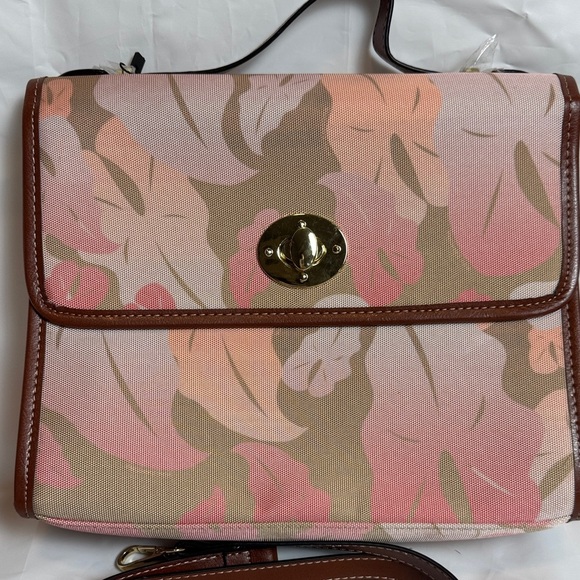 NWT Hawaiian Floral Pink and Brown Women's Bag - Picture 2 of 6